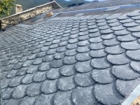 Instalación de tejado de pizarra en Serrat